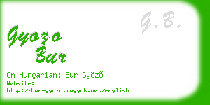 gyozo bur business card